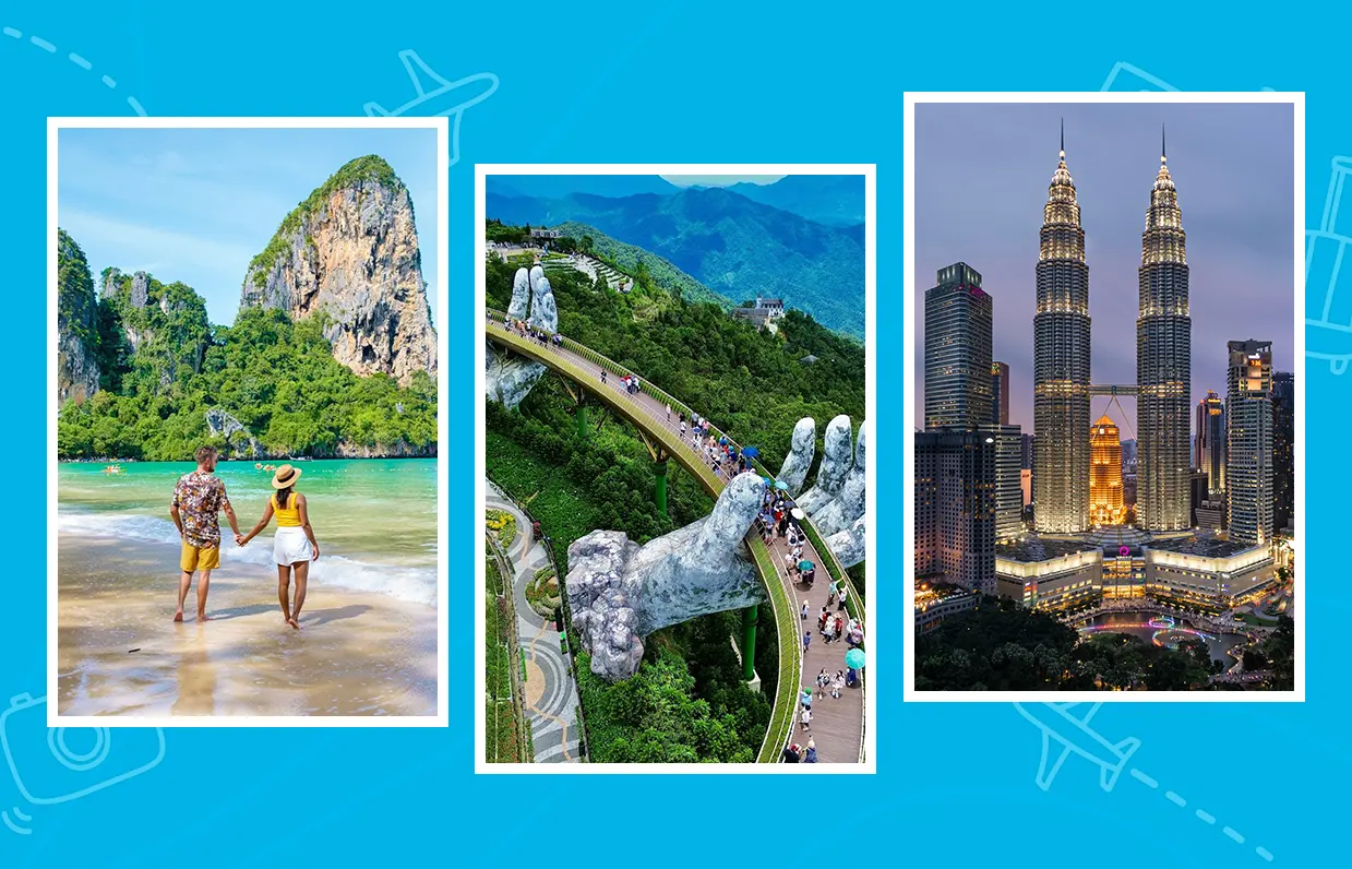 Dubai skyline and attractions for Indian travellers visiting UAE