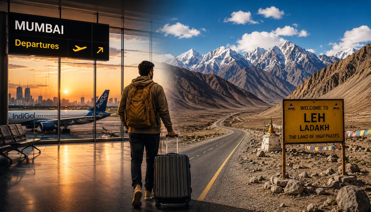 Ladakh tour packages from Mumbai with Leh Himalayan landscape